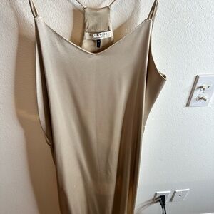 Halston Gold double straps Dress